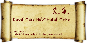 Kovács Hófehérke névjegykártya